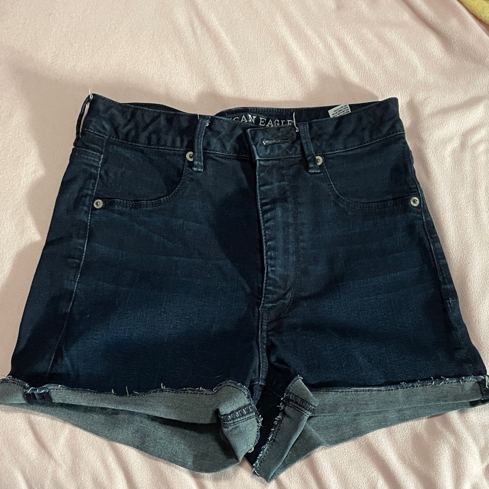 American Eagle Outfitters Women's Dark Blue Jean Shorts